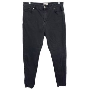 ASOS Size 10 Jeans Black Skinny High Rise Long Pockets Denim Womens‎ 669